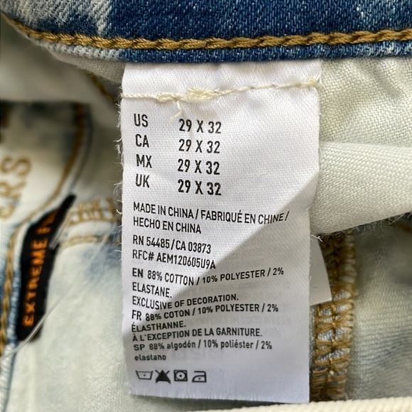 Like New American Eagle outfitters men’s skinny jeans stonewash look 29 x 32 - Picture 6 of 11